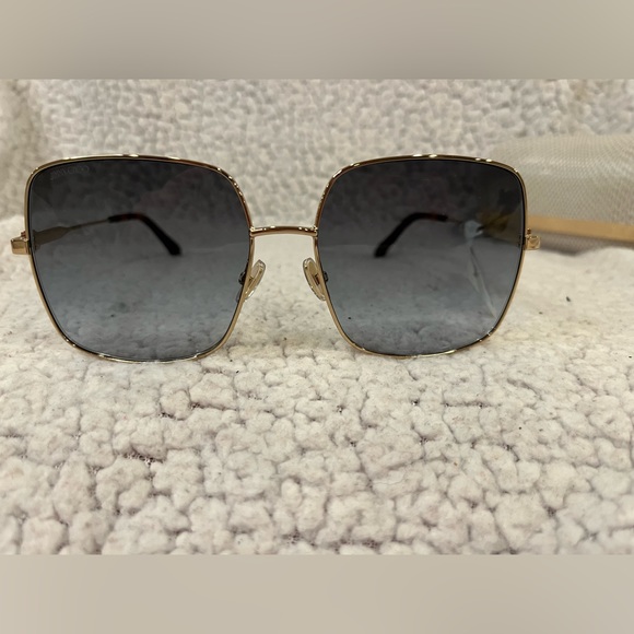 Jimmy Choo LILI S 2M2 9O Sunglasses Black Gold Frame Gray Shaded Lenses … - Picture 4 of 6